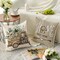 Bless Our Home Farmhouse Eucalyptus Leaves Throw Pillow Covers, 18 x 18 Inch Truck Home Sweet Home Cushion Case Decorations Set of 4